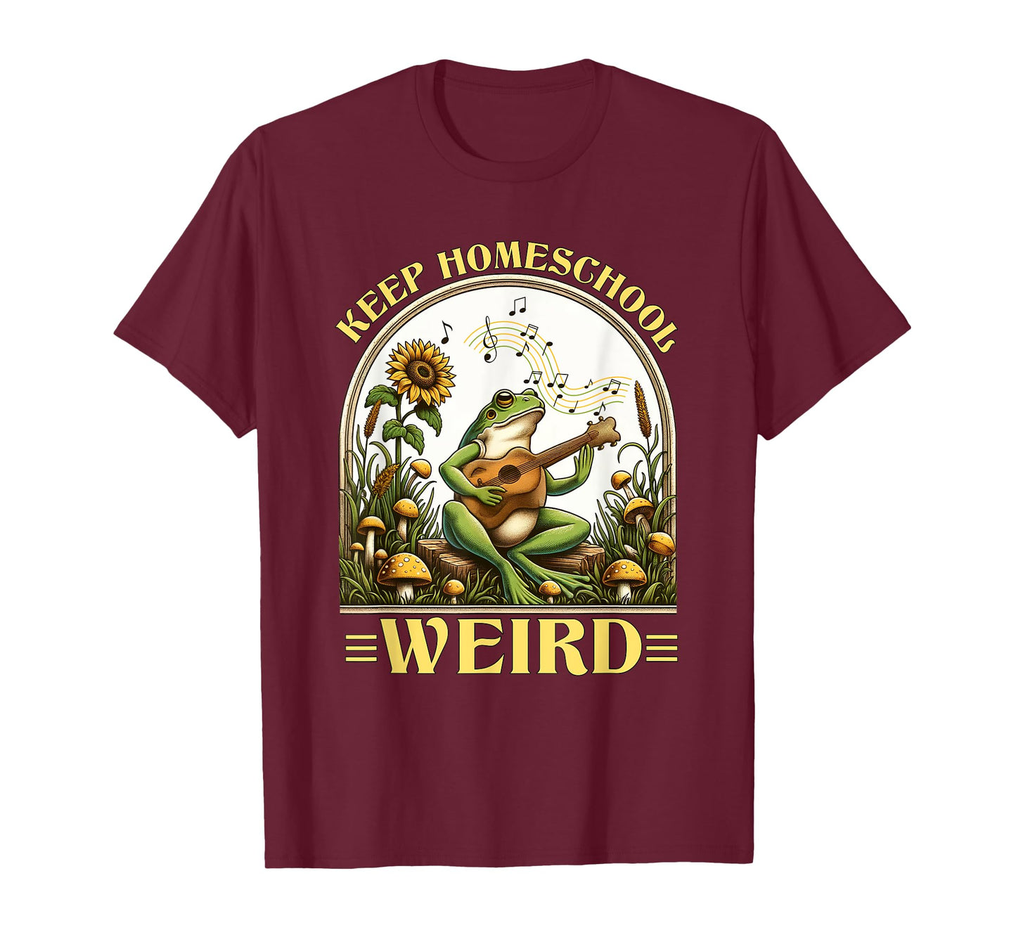 Funny Homeschool Teaching Keep Homeschool Weird Frog Kids T-Shirt