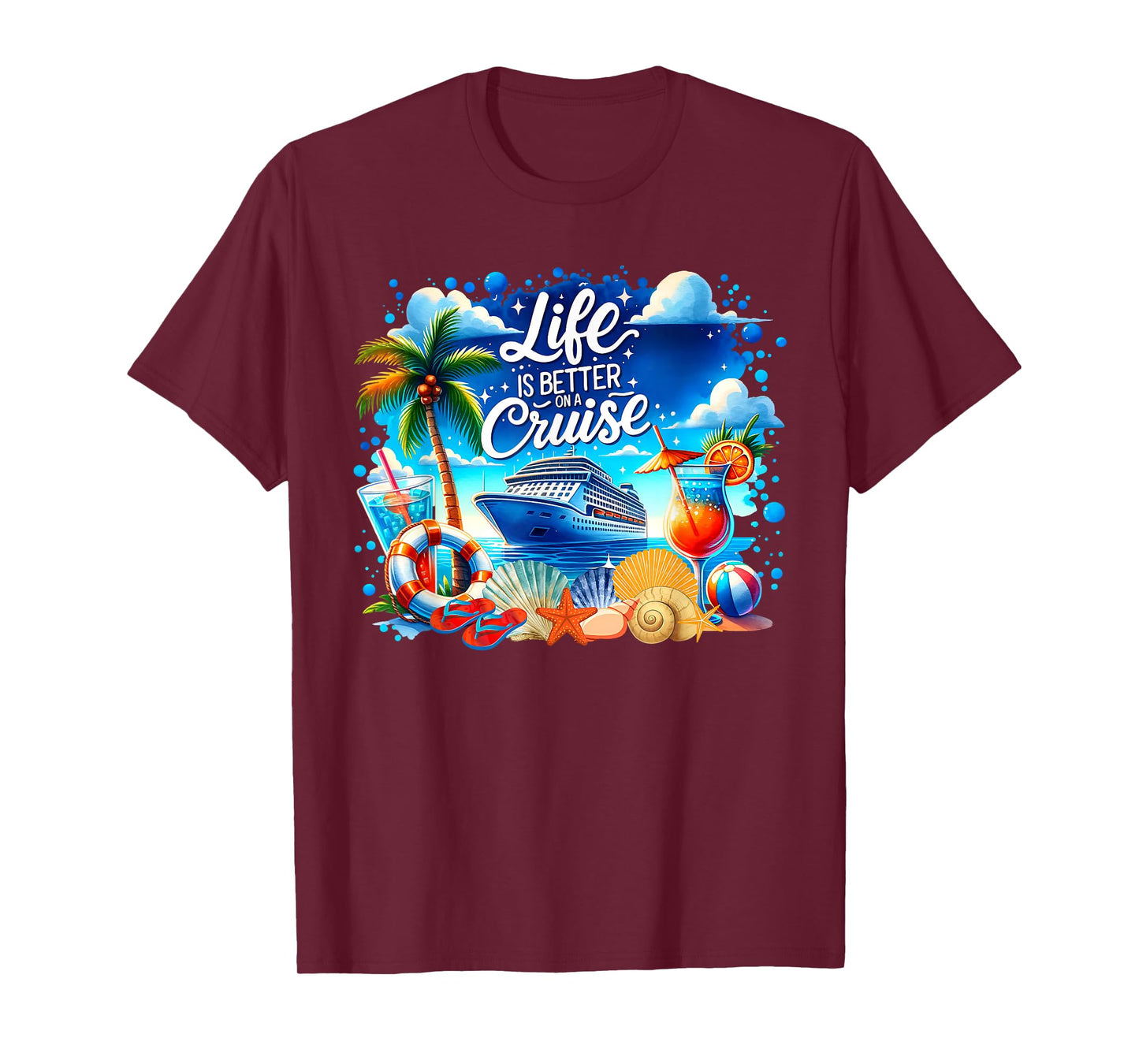 Life Is Better On A Cruise Hawaii Beach Life Summer Vacation T-Shirt