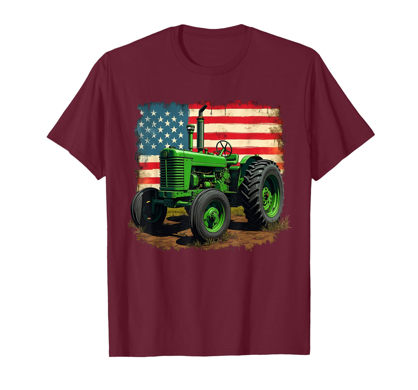 Agriculture Farm Tractor USA Flag tractor American farm USA T-Shirt