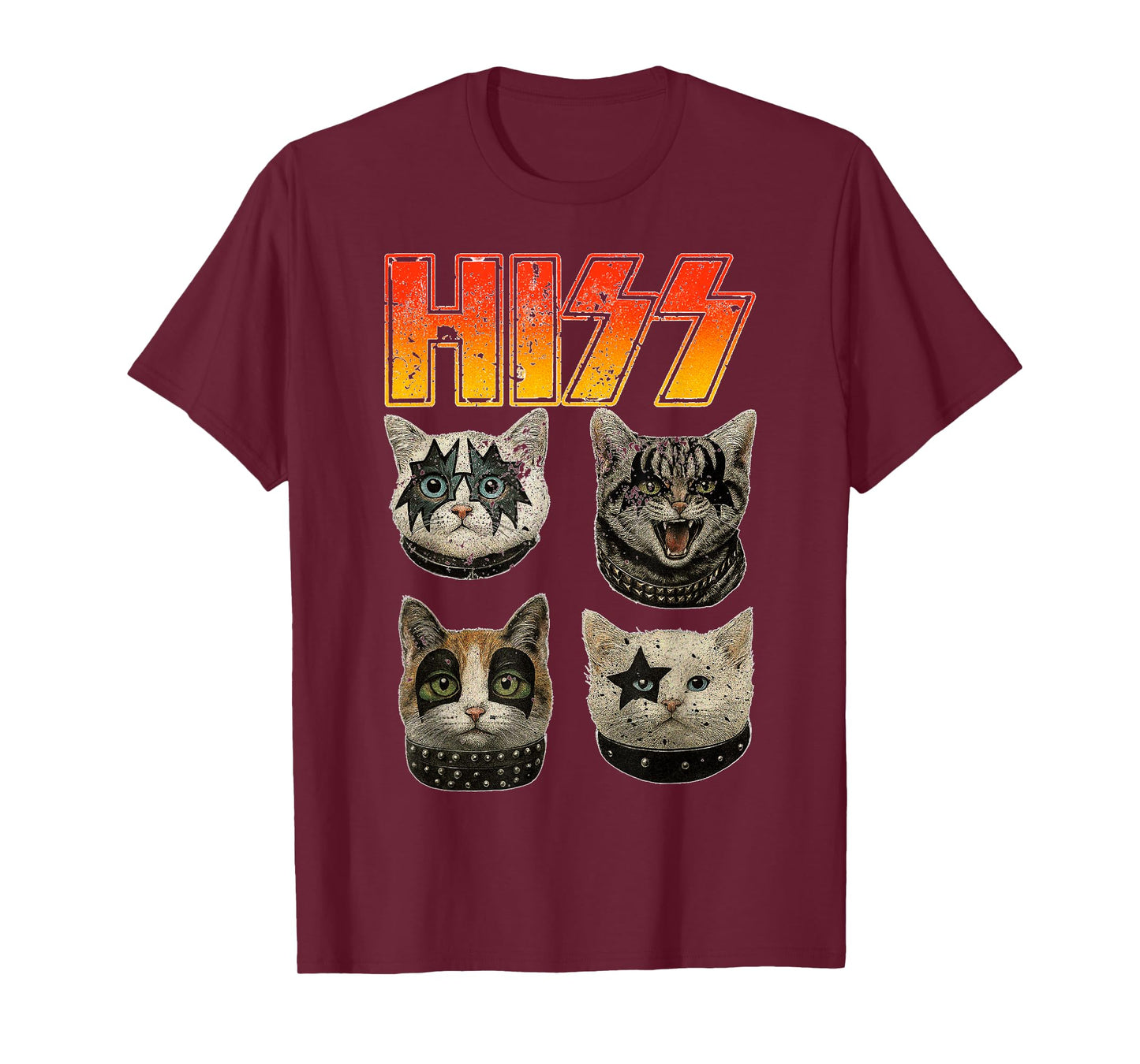 Hiss Cats Rock Kittens Kitty Rocking Music Cat Lovers T-Shirt