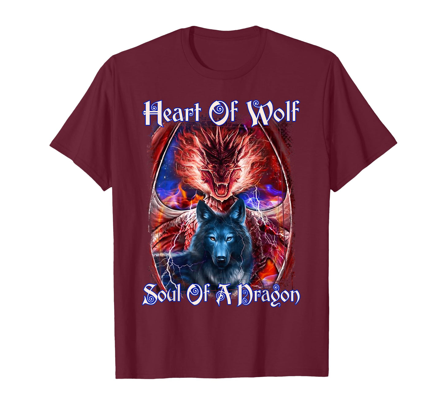 Heart Of Wolf Soul Of A Dragon T-Shirt
