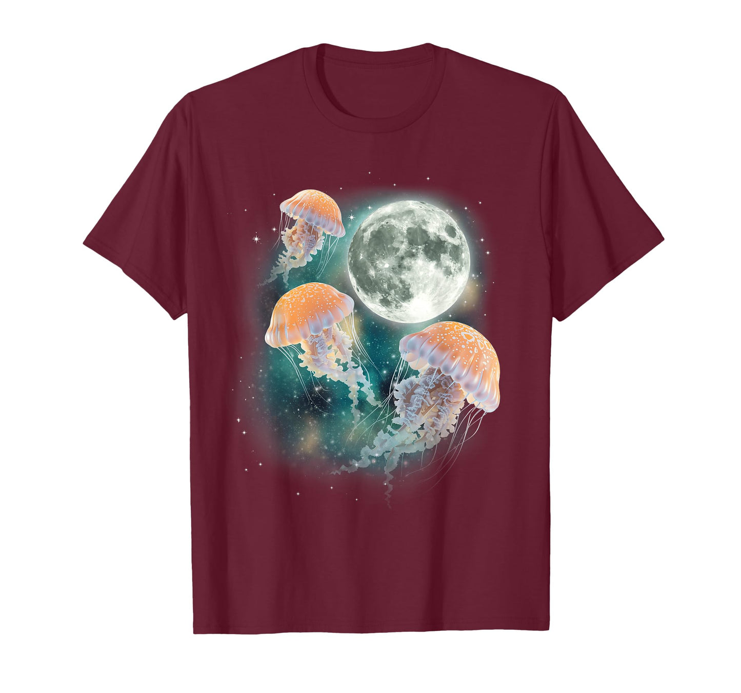 Three Jellyfish Moon | Underwater Ocean Life Parody Meme T-Shirt
