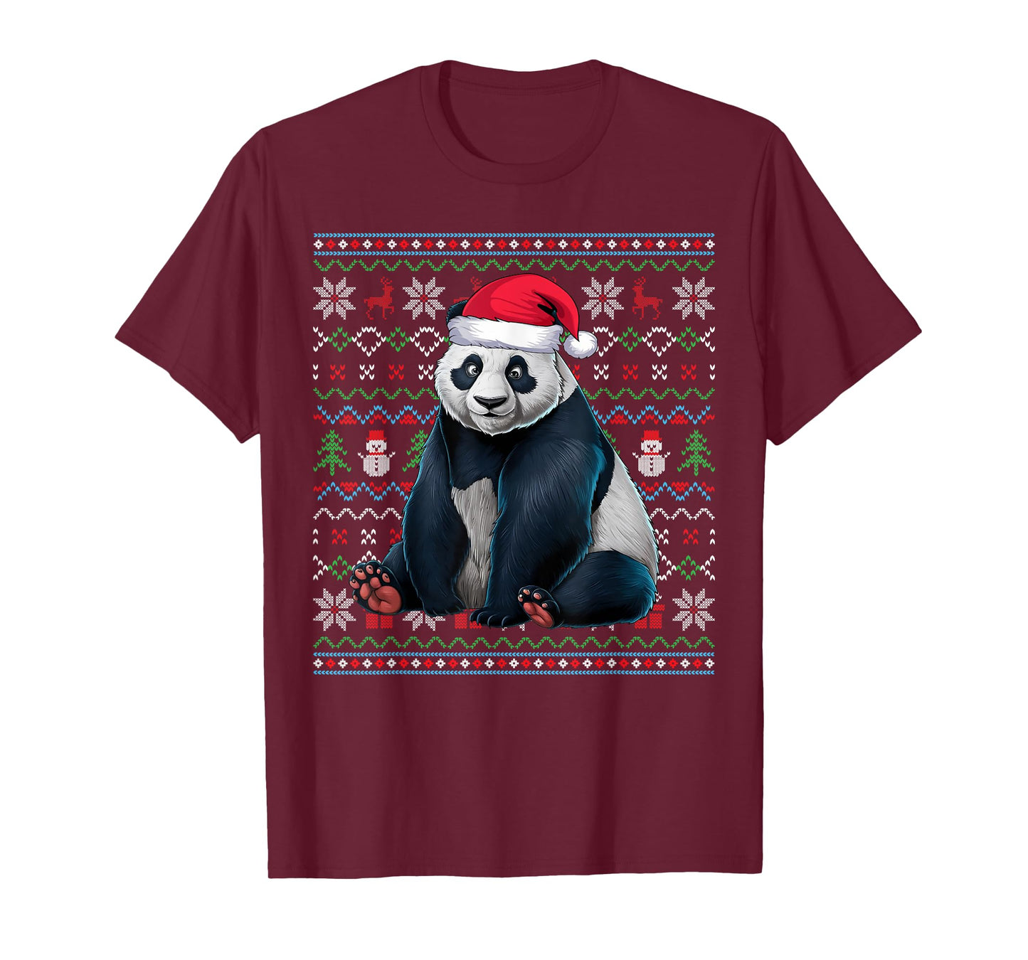 Ugly Panda Lovers Xmas Sweater Santa Christmas T-Shirt