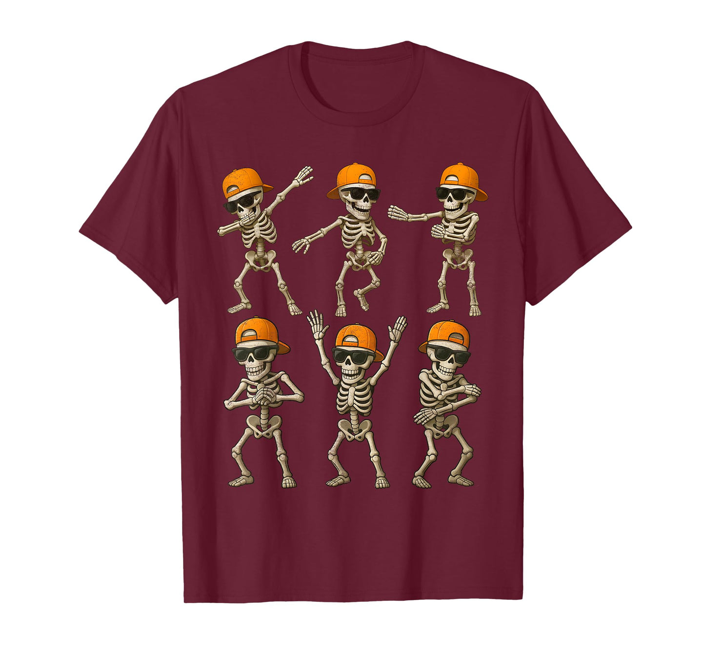 Funny Skeleton Dancing Crew Halloween Costume Boy Kids Mens T-Shirt