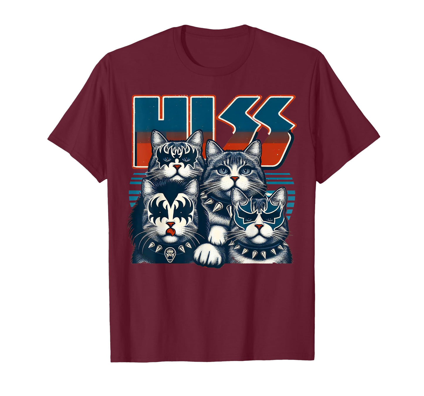 Cute Hiss Cats Rock Kittens Kitty Rocking Music Cat Lovers T-Shirt for Men Women Kids
