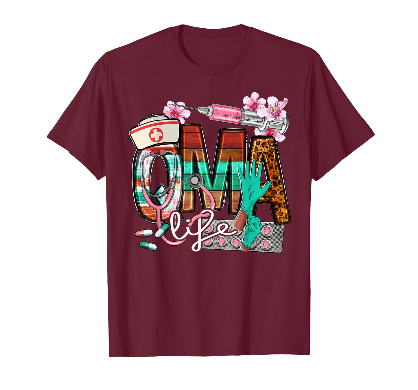 Qma Life Leopard Funny Qualified Medication Aide Nurse Day T-Shirt