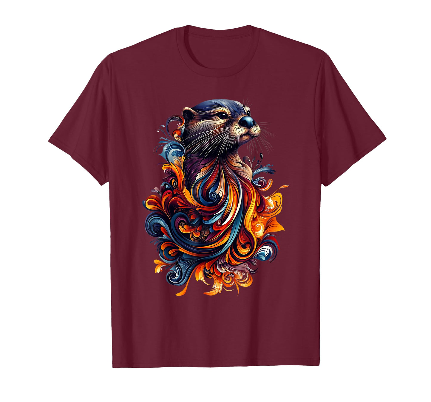 Otter Wildlife Nature Colorful Otter T-Shirt