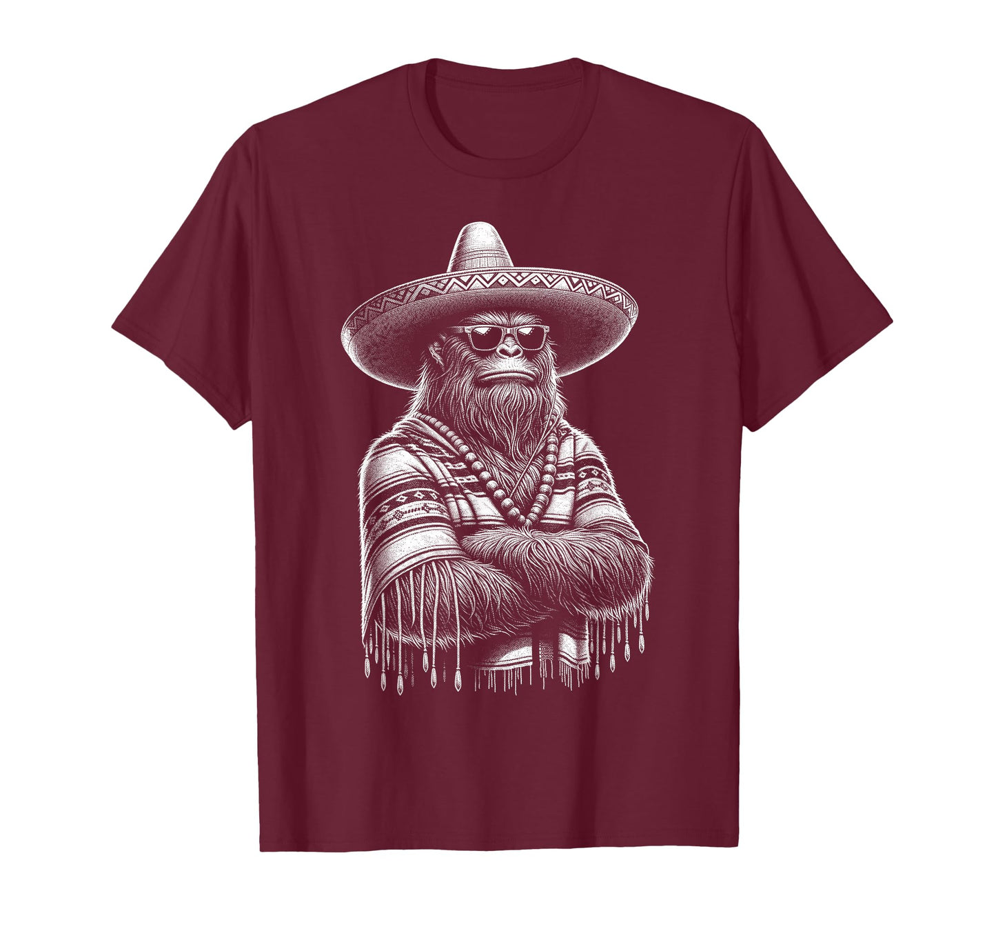 Bigfoot Sasquatch Funny Cryptid Senor Hairyoso Mexican T-Shirt