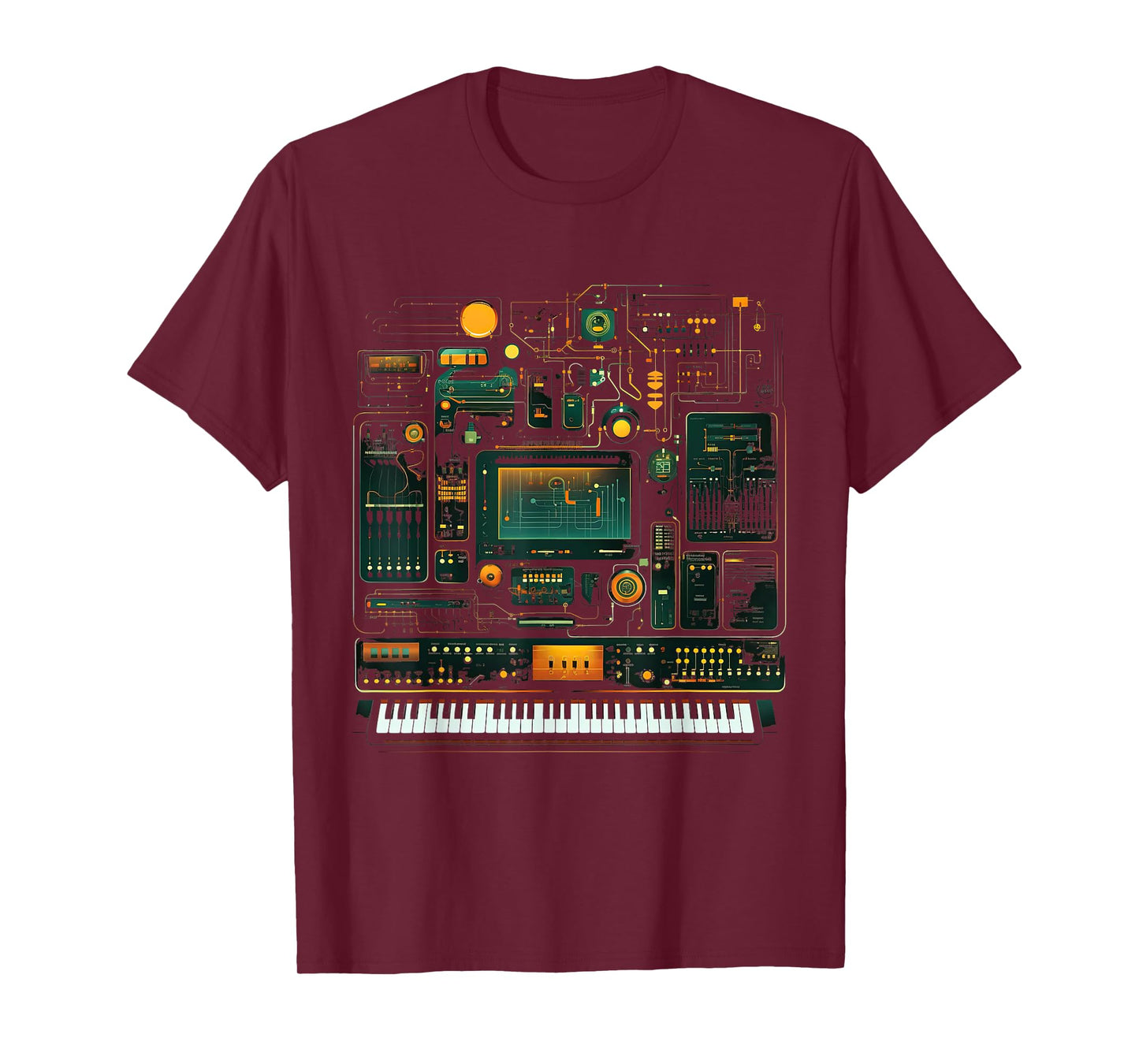 Analogue synthesiser keyboard music modular life T-Shirt