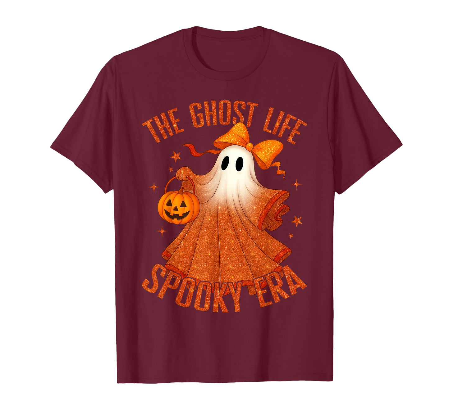 The Ghost Life Spooky Era Halloween Ghost Costume Women Girl T-Shirt