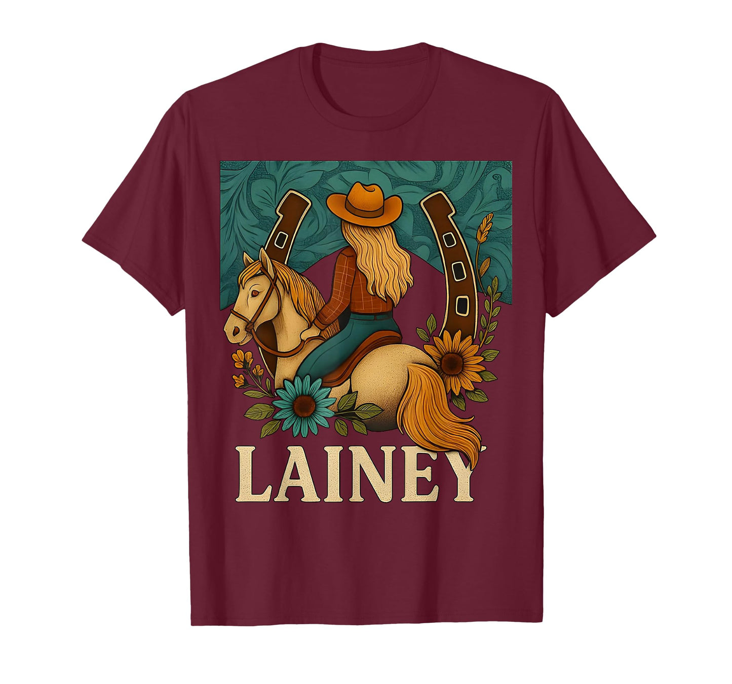 Lainey Vintage Western Cowgirl Gift for Men Women Kid Girl T-Shirt