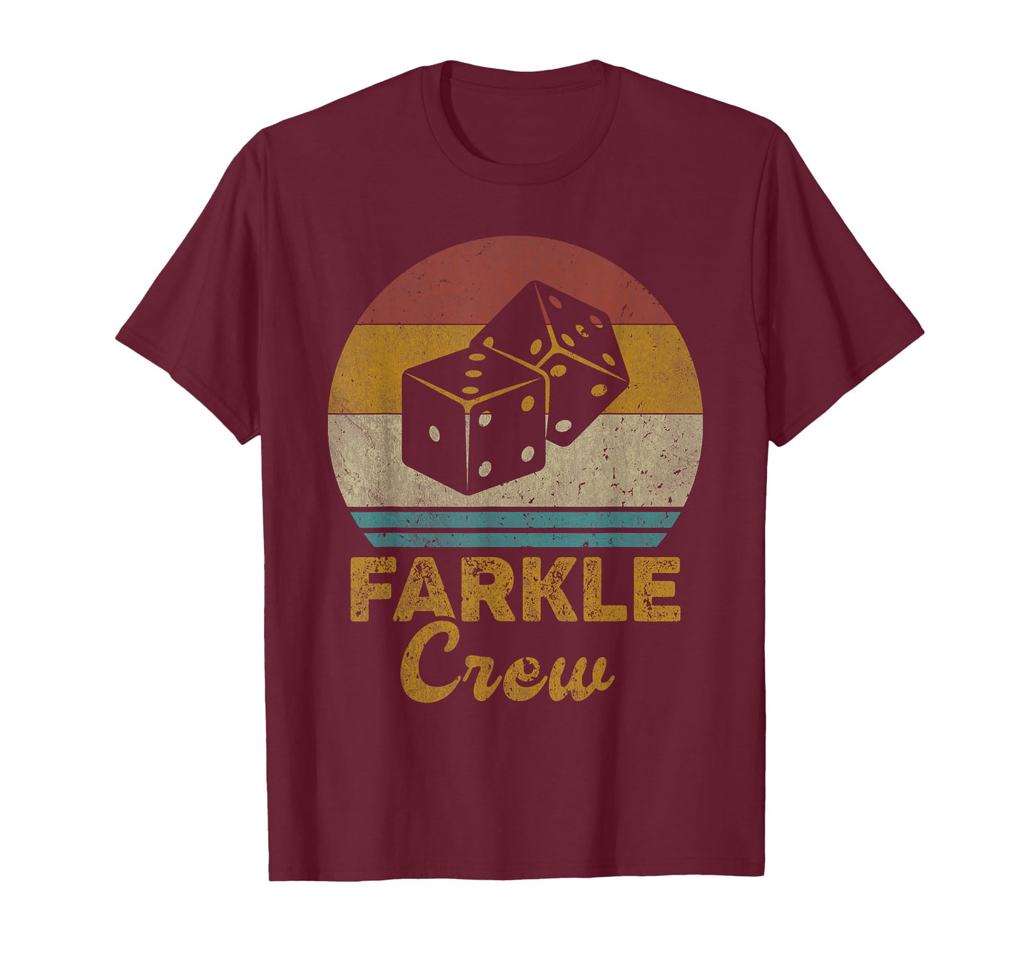 Farkle Crew Vintage Farkle Dice Game Mens Womens T-Shirt