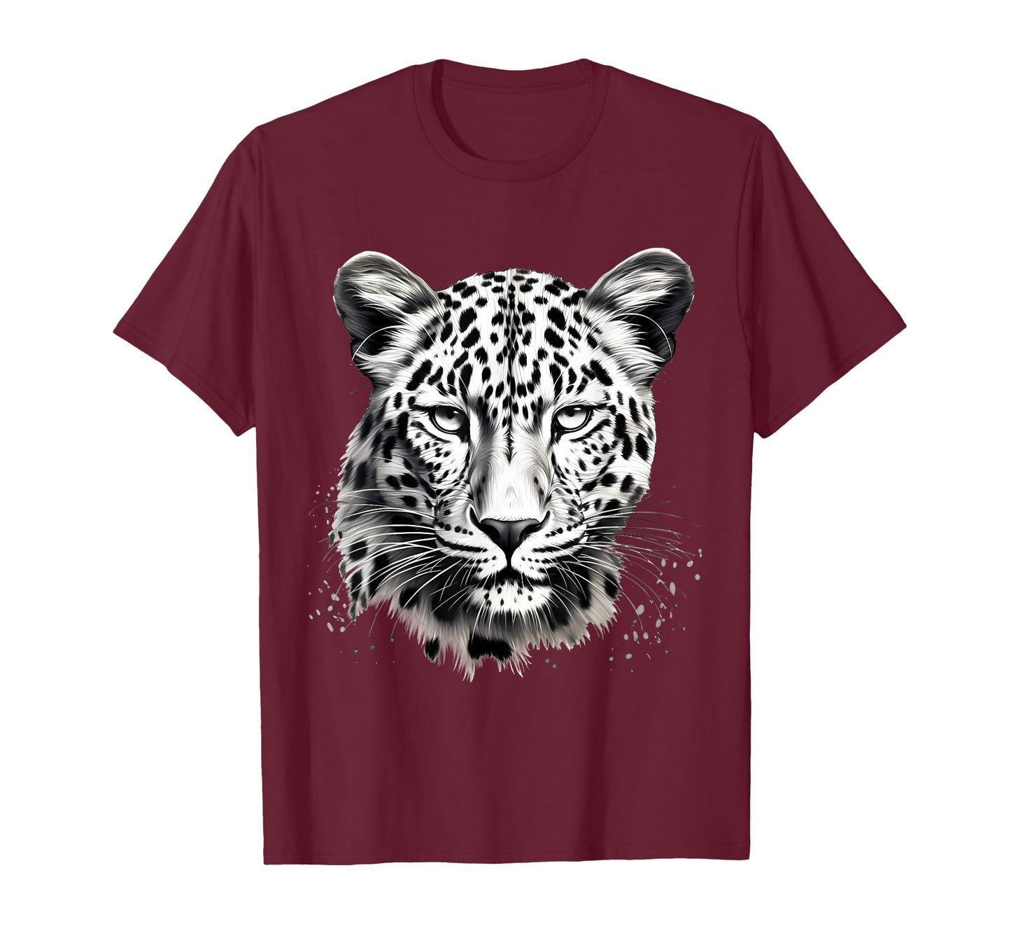 Leopard Drawing Savanna Artwork Nature Wildlife Portrait T-Shirt