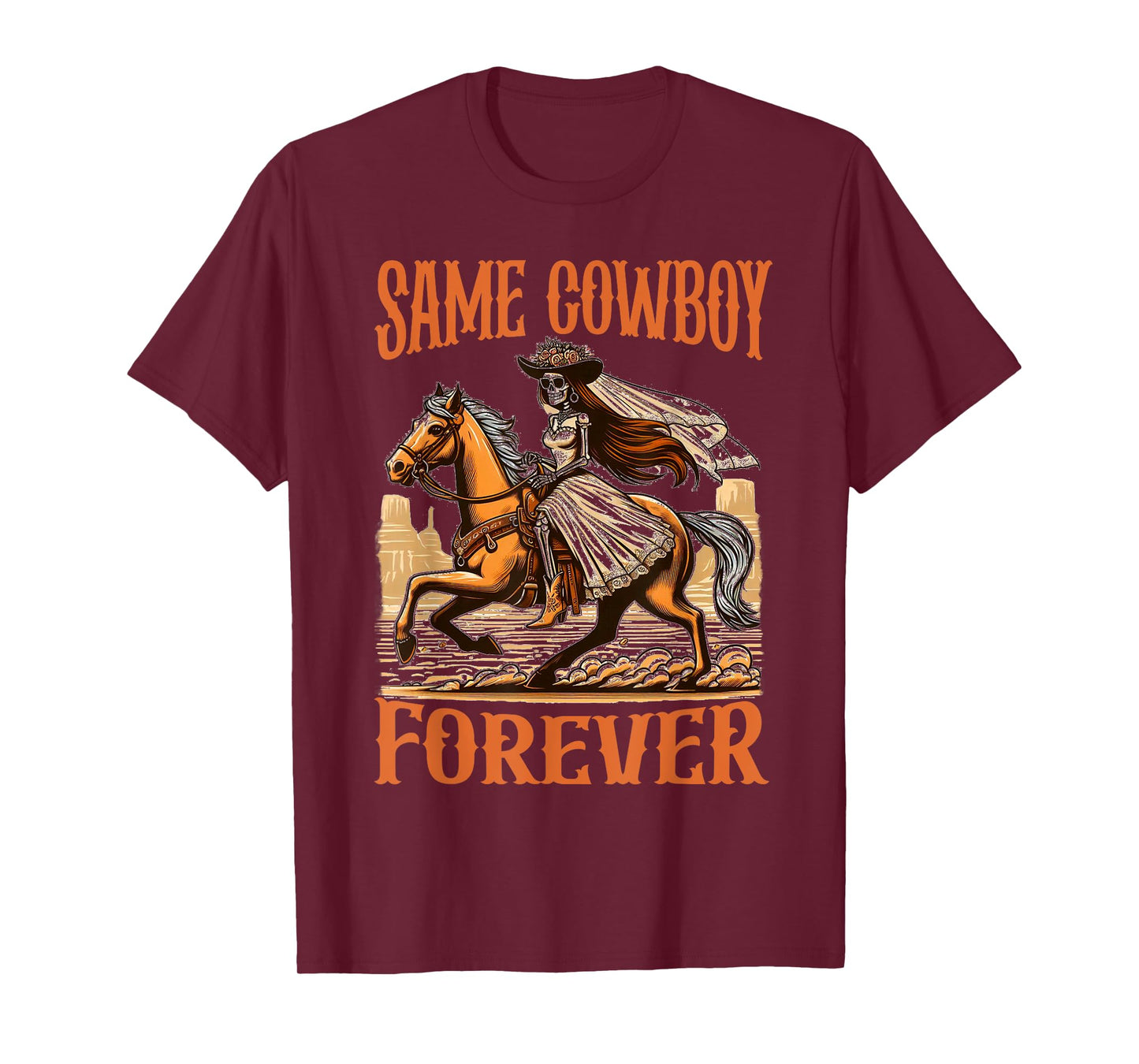 Bachelorette Rodeo Western Bride Funny Same Cowboy Forever T-Shirt