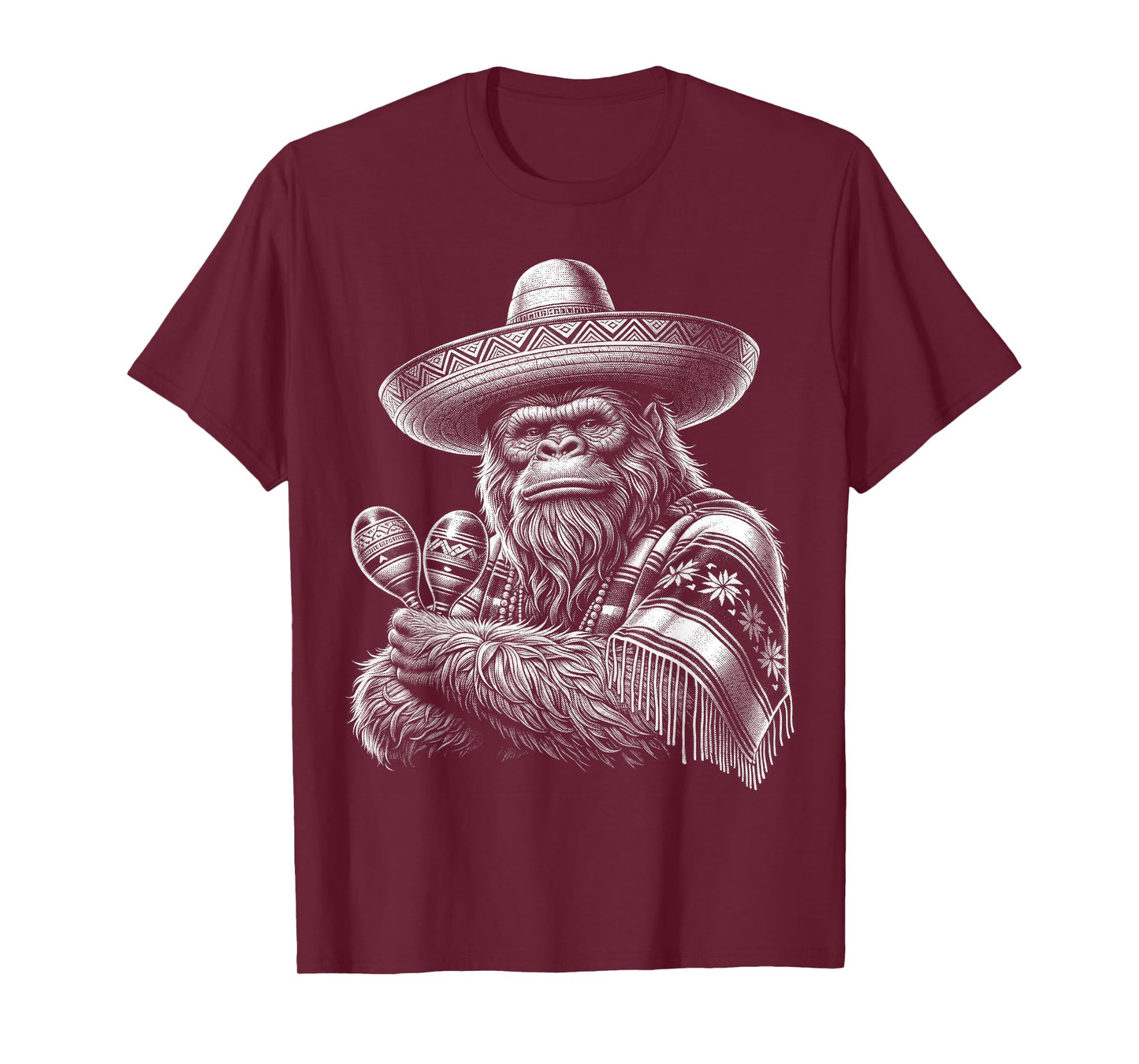 Bigfoot Sasquatch Funny Cryptid Senor Hairyoso Mexican T-Shirt