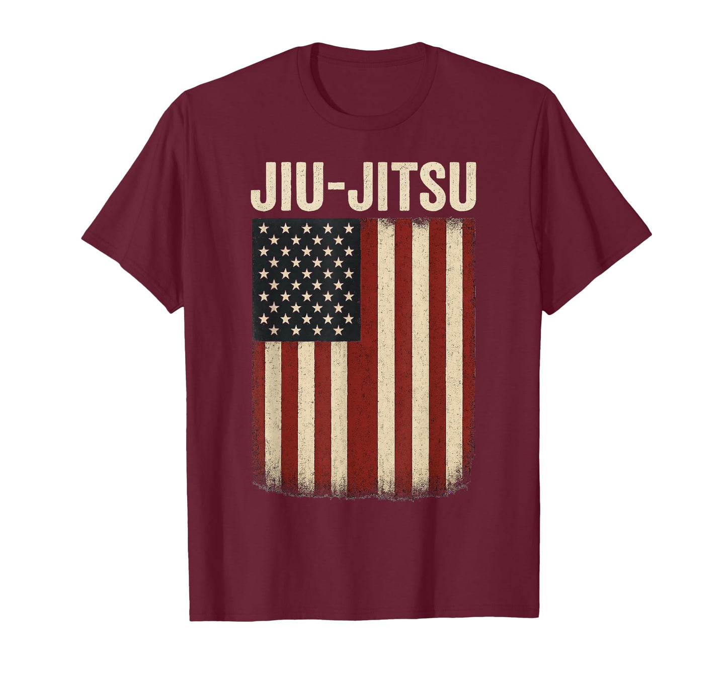 Jiu Jitsu American Flag US United States Patriotic T-Shirt