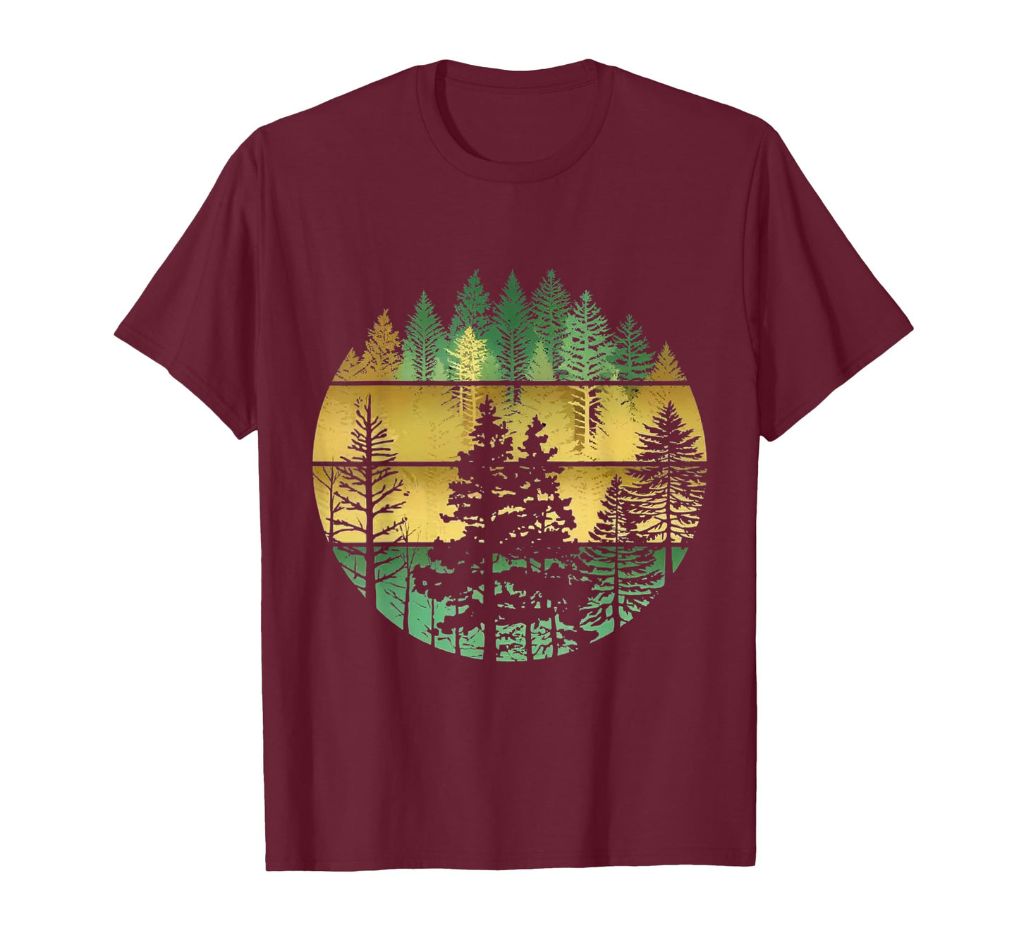 Vintage Wildlife Trees Outdoors Nature Retro Forest Apparel T-Shirt