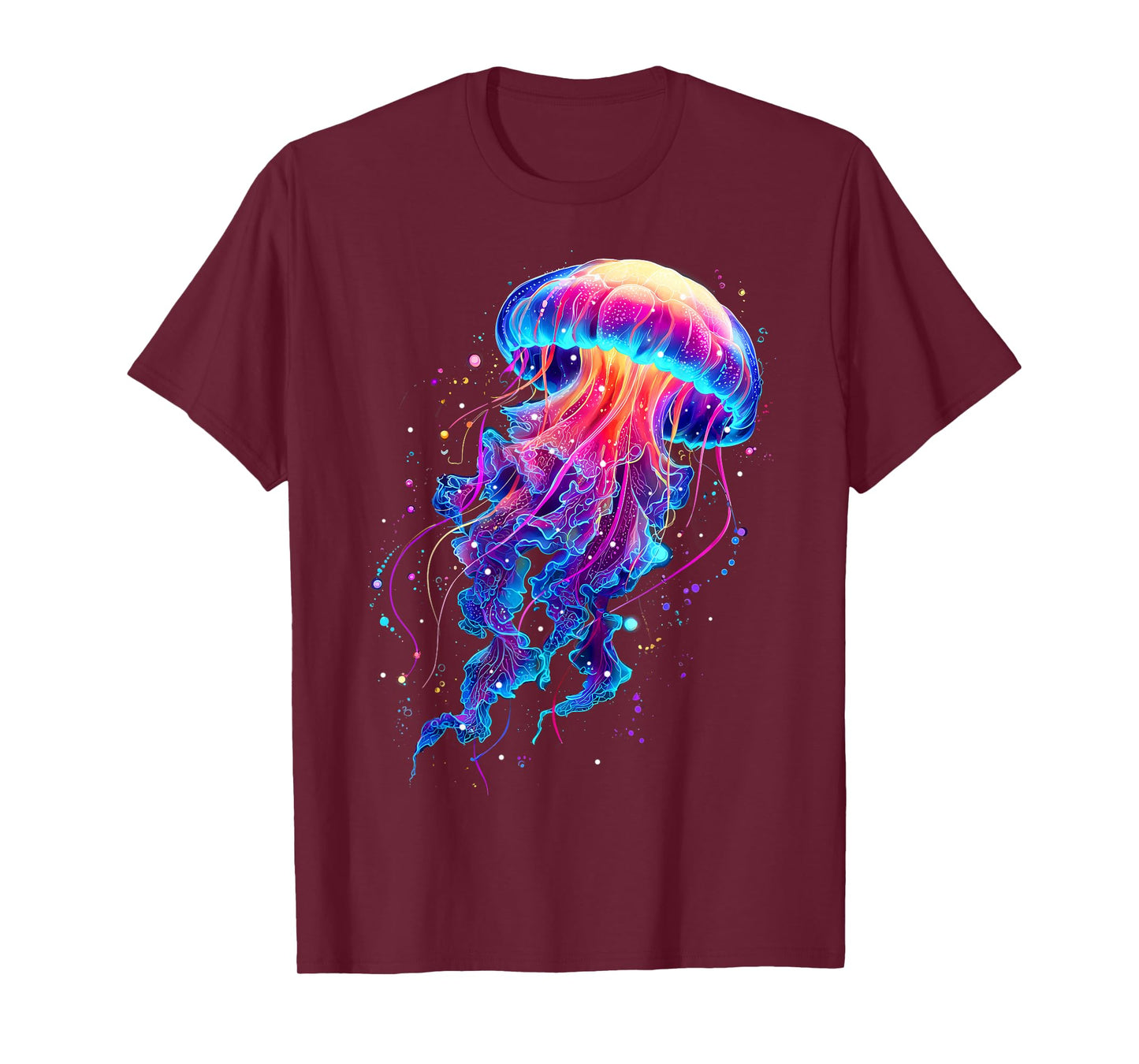 Retro Jellyfish Rainbow Sea Ocean Lover Men Women Kids T-Shirt