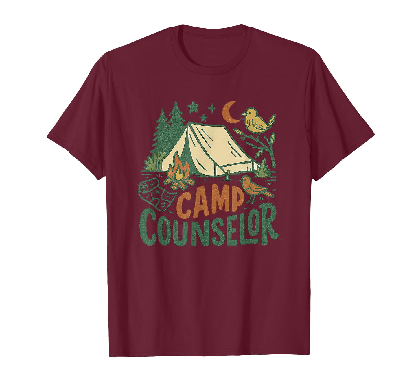Retro Camp Counselor Tent Summer Outdoor T-Shirt