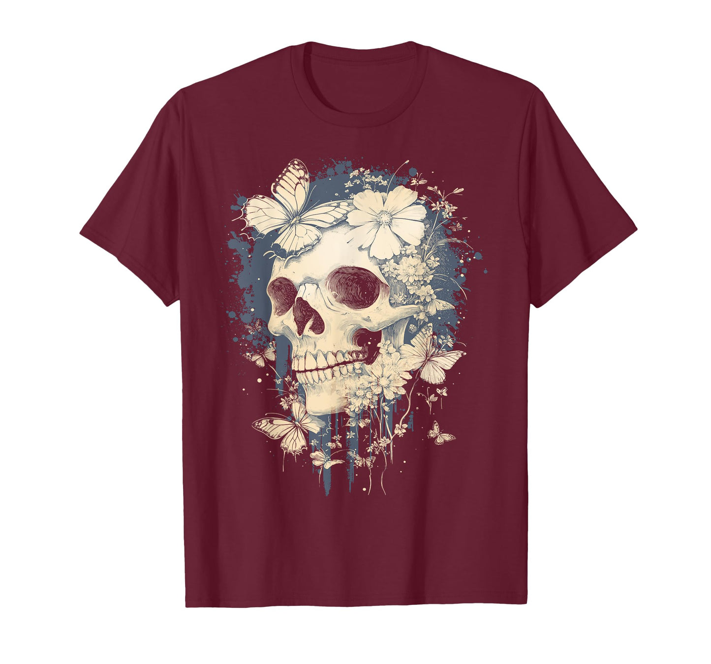 Fairy Grunge Skulls Dainty Butterflies Gothic Y2K Aesthetic T-Shirt