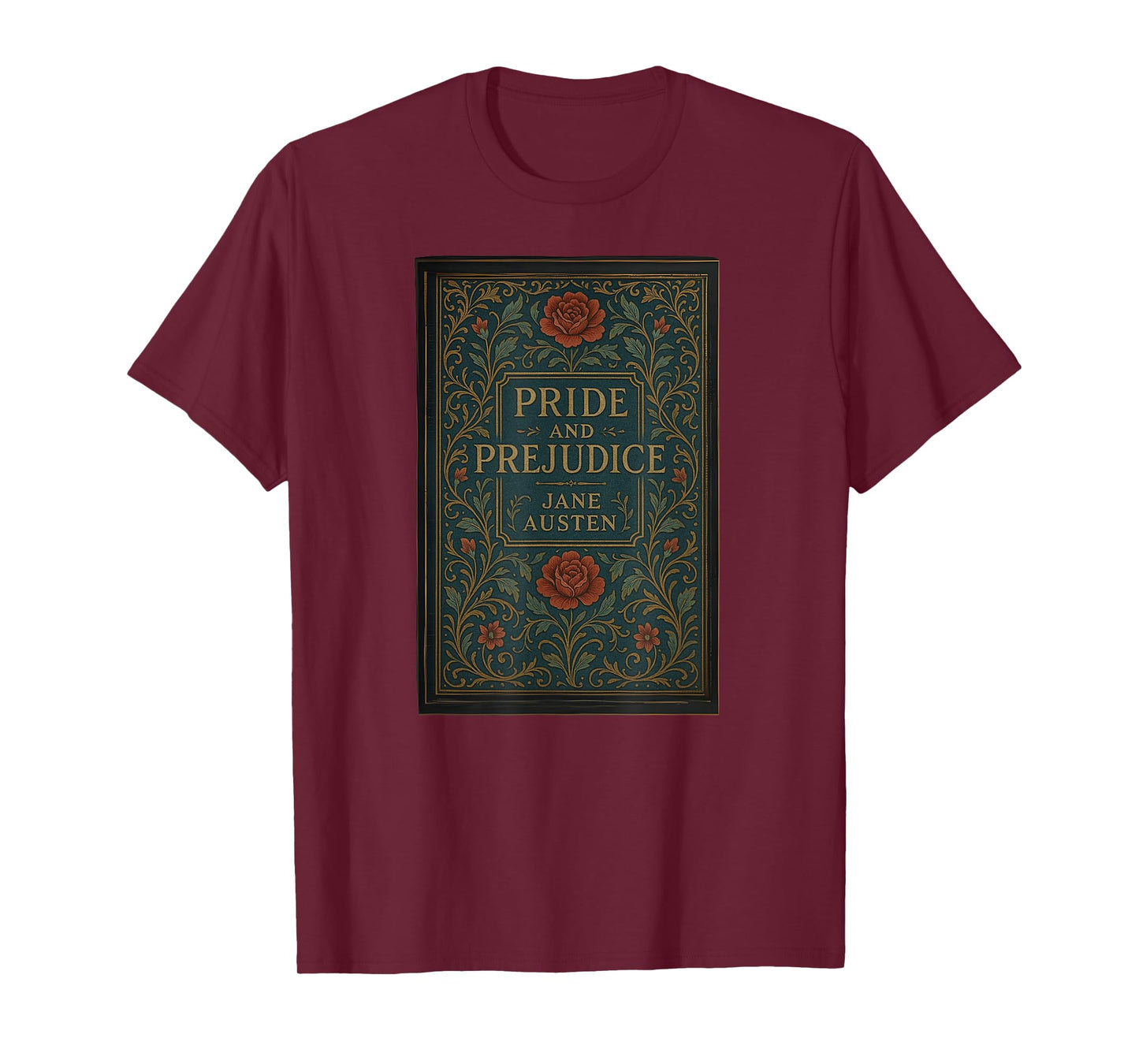 Jane Austen, Pride and Prejudice Cover Mr Darcy Book Lovers T-Shirt