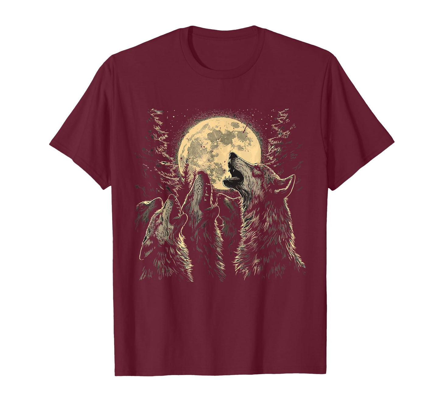 Wolf Howling at the Moon Vintage Wildlife Wolves lovers T-Shirt