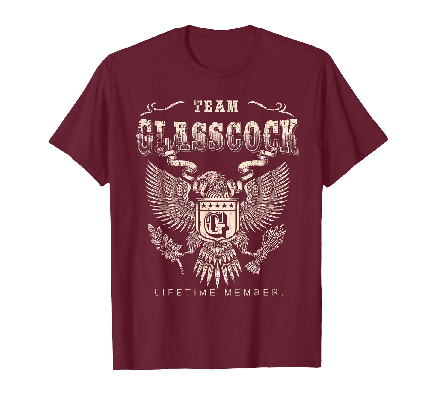 Team GLASSCOCK Lifetime Member Last Name T-Shirt