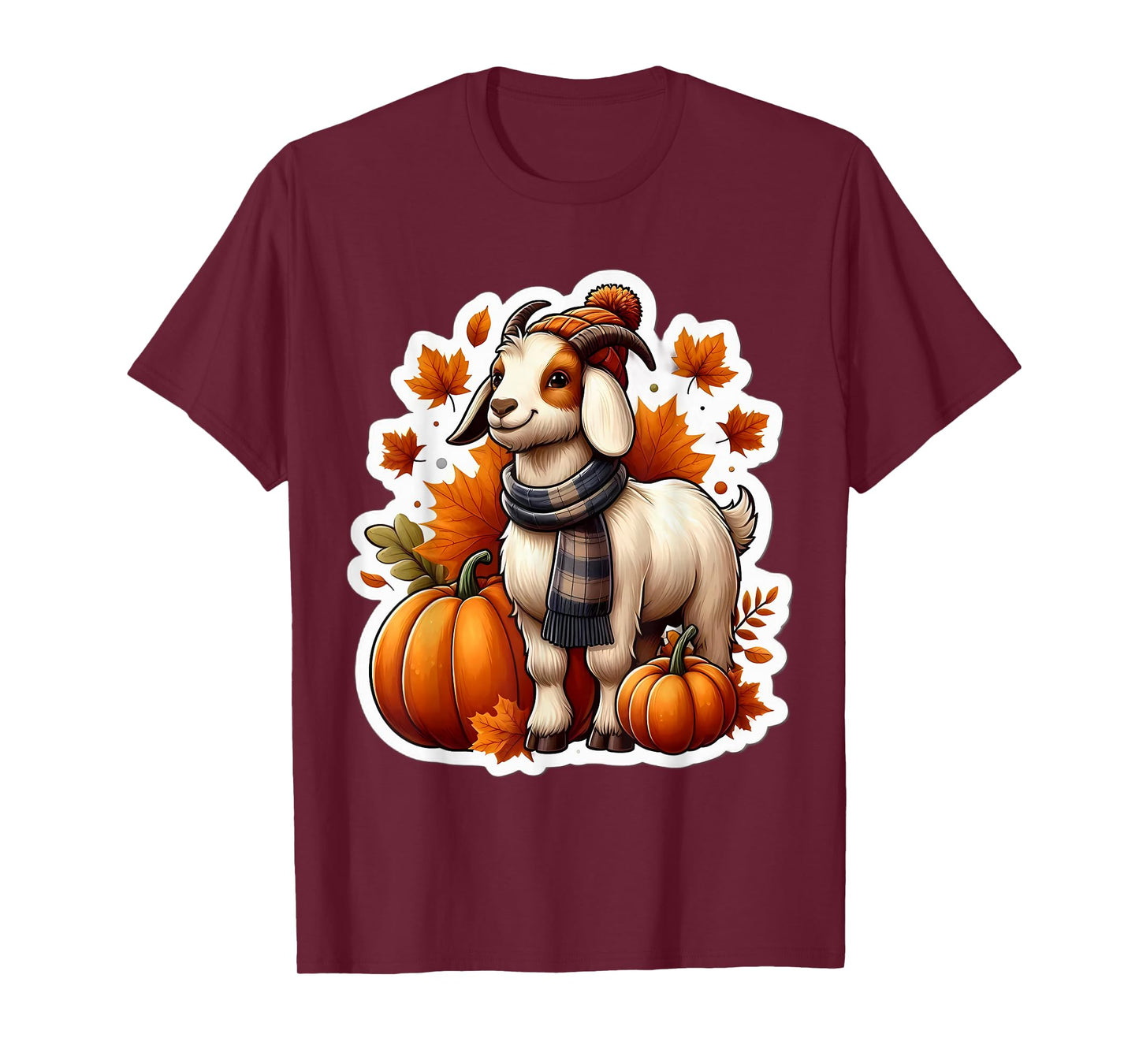 Autumn Fall Goat Lover Thanksgiving Pumpkin Farmer Farming T-Shirt