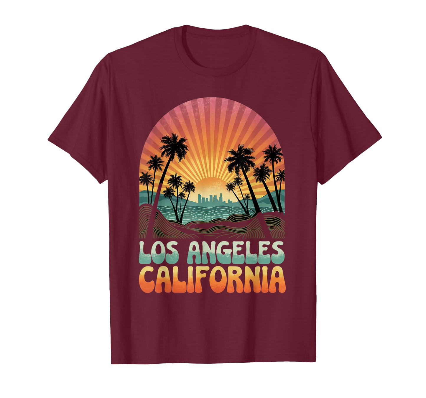 Vintage Style Los Angeles California Sunset Retro T-Shirt