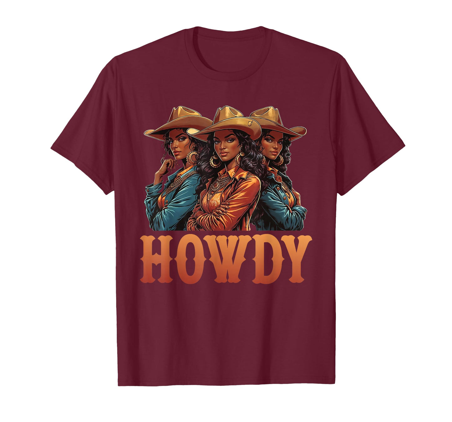 African Melanin Cowgirl Rodeo Western Black History Month T-Shirt
