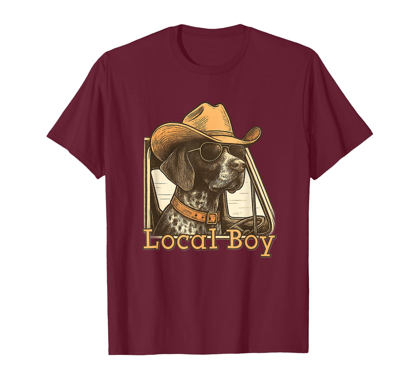 Local Boy Hunting Dog Retro Southern Country Pride Vintage T-Shirt