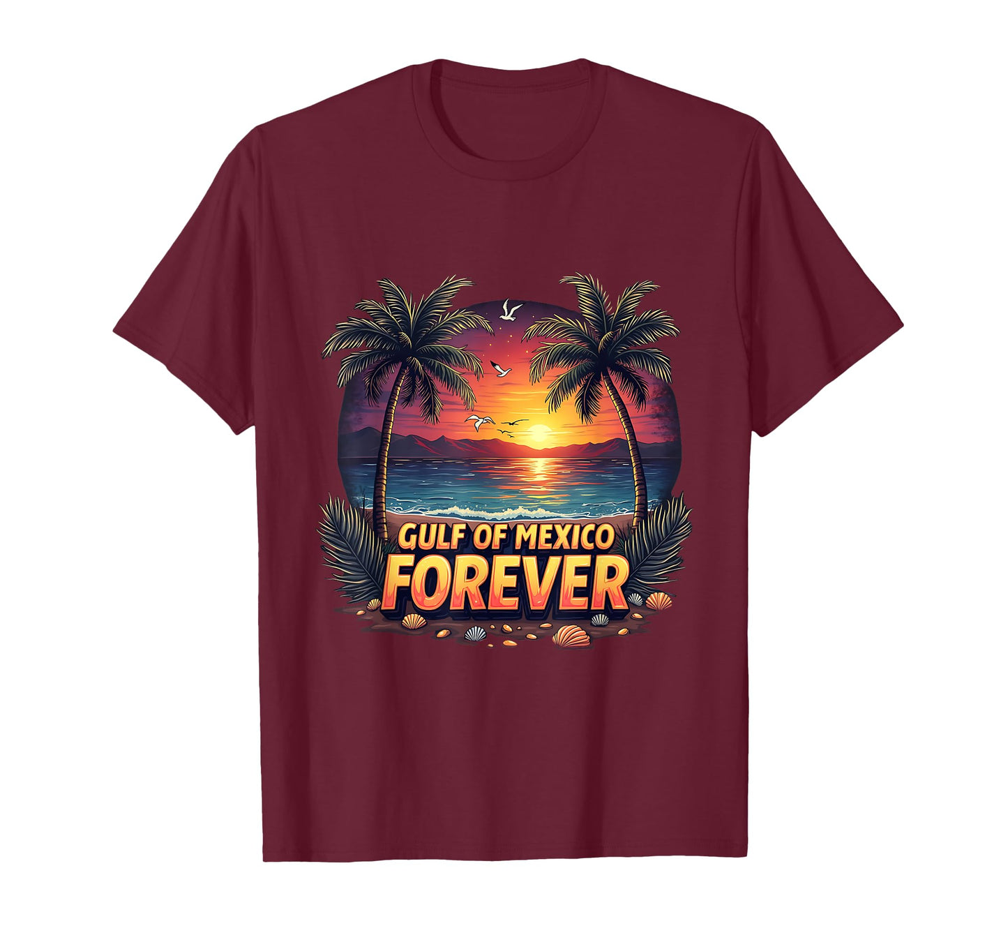 Gulf of Mexico Sunset Beach Vacation Vibes Beach Lovers T-Shirt
