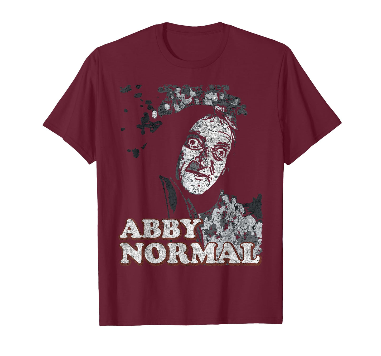 Abby Normal Brain Funny Halloween T-Shirt - T-Shirt | Maroon