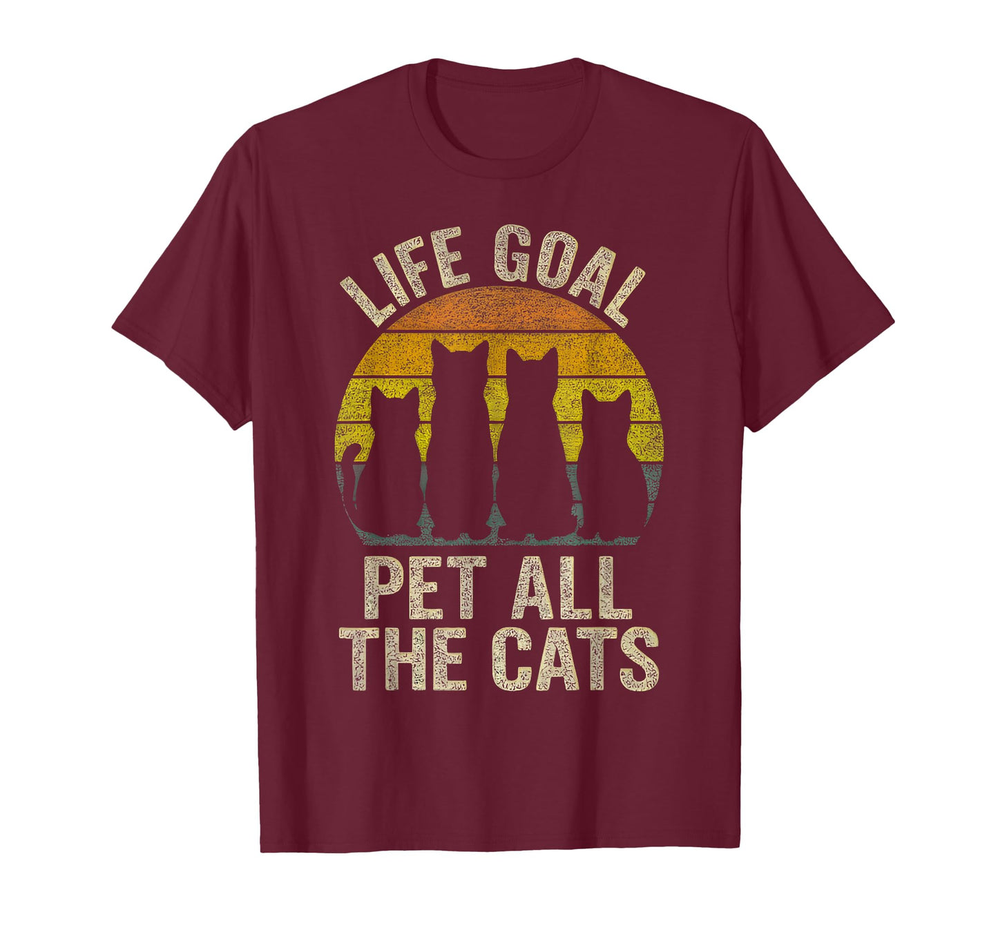 Life Goal Pet All The Cats tee for Kids Women Funny Cat T-Shirt