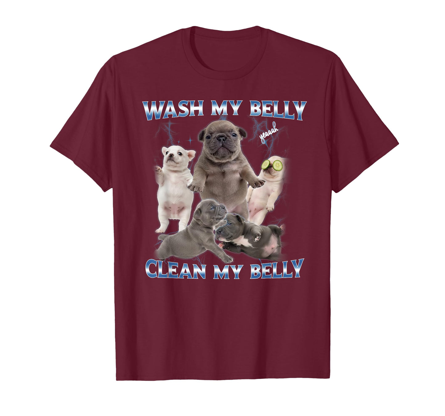 Pibble Dog Wash Clean My Belly Funny Meme T-Shirt