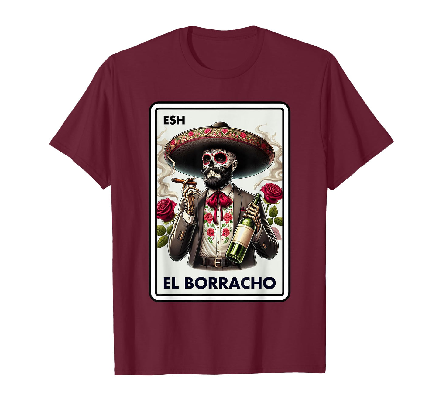 Mexican Spanish Drinking El Borracho Mexican Bingo Card T-Shirt