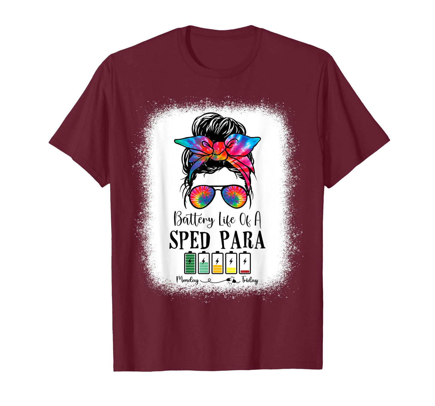 Battery Life Of A Sped Para Tie Dye Last Day Of School T-Shirt