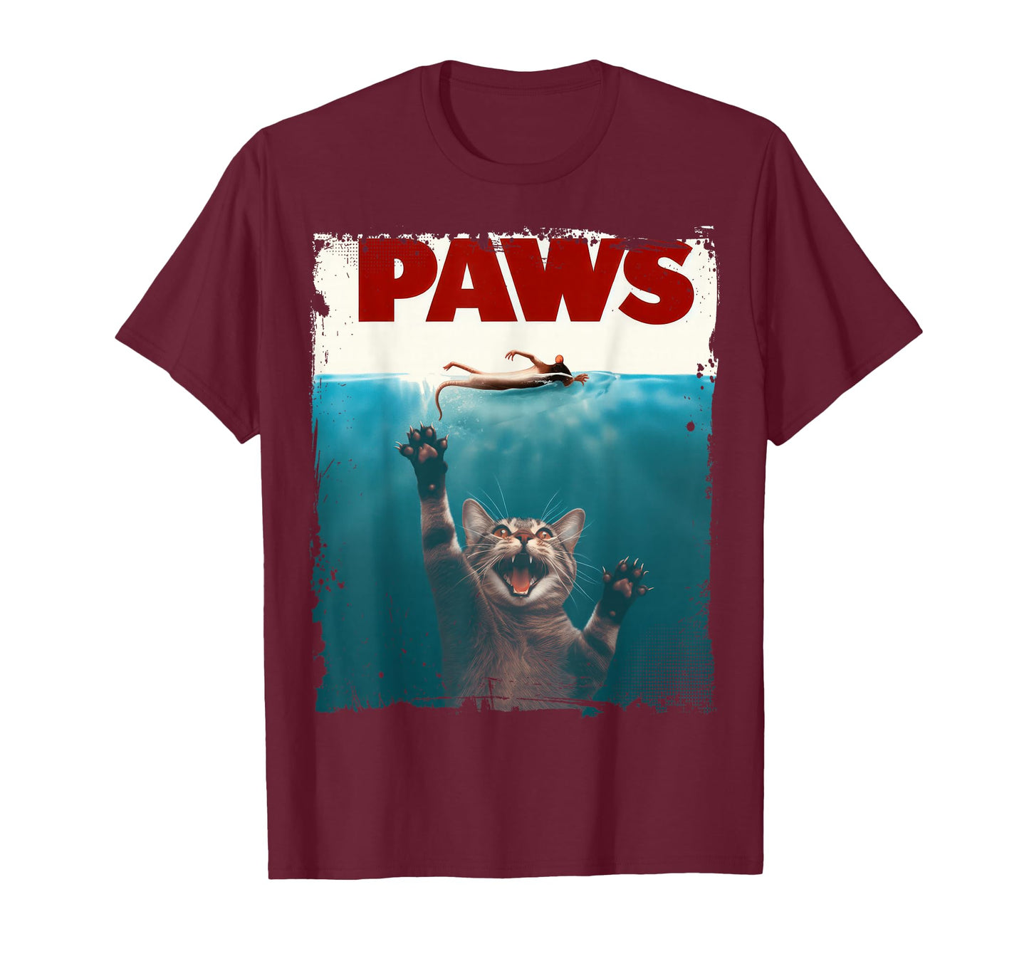 Paws Kitten Meow Parody Funny Cat Lover Gifts Cute Cat T-Shirt