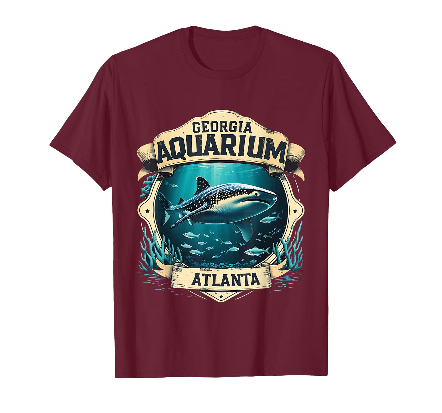 Whale Shark Ocean Life Atlanta Souvenir Art T-Shirt