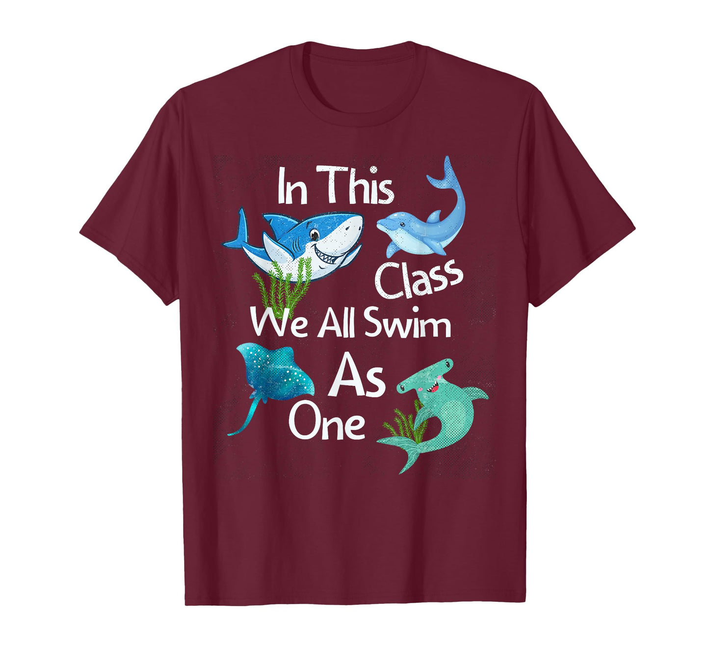 Back To School Shark Ocean Life Inclusive Elementary Teacher T-Shirt