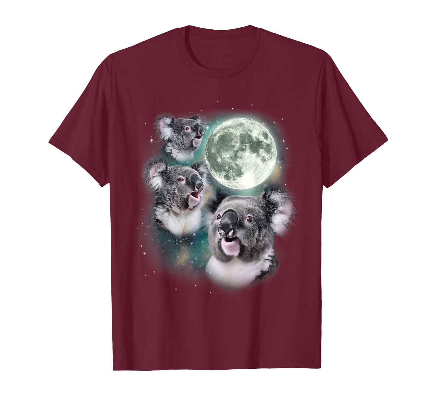 Three Koala Moon | Cute Quirky Meme Howling Wildlife Koala T-Shirt
