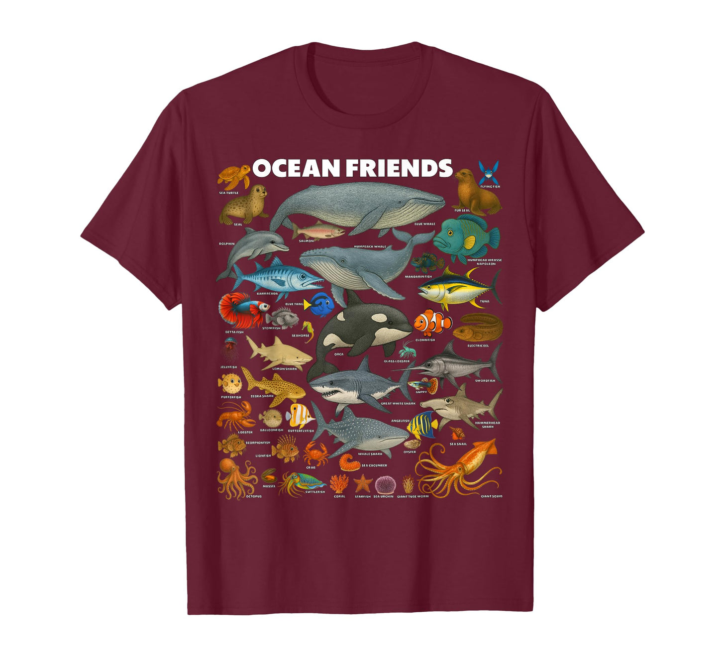 Ocean Friends: Amazing Sea Life for Kids from Tiny to Giant T-Shirt