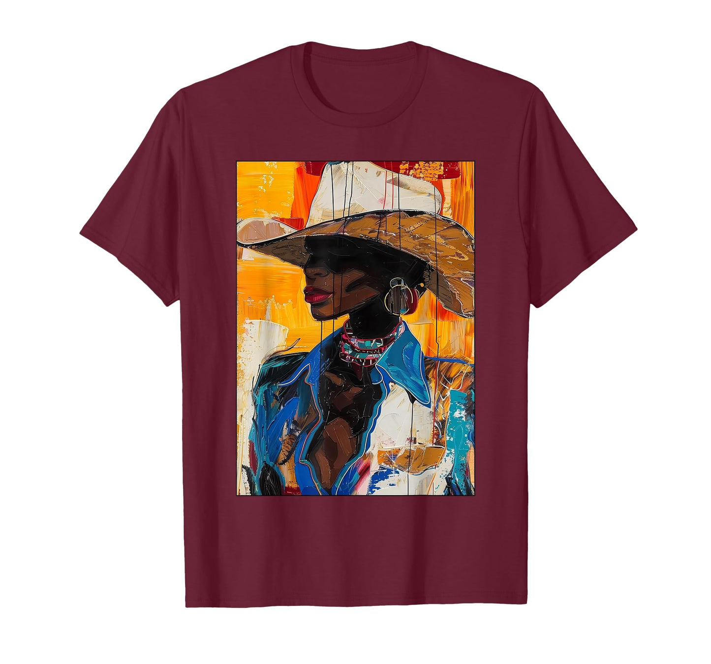 Black Cowgirl African American Melanin Western Rodeo Cowboy T-Shirt