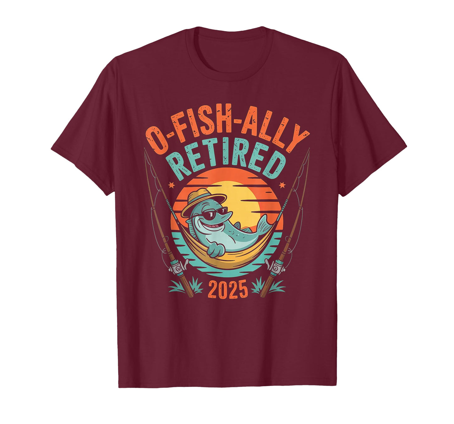 O-Fish-Ally Retired 2025 Funny Retirement Design T-Shirt