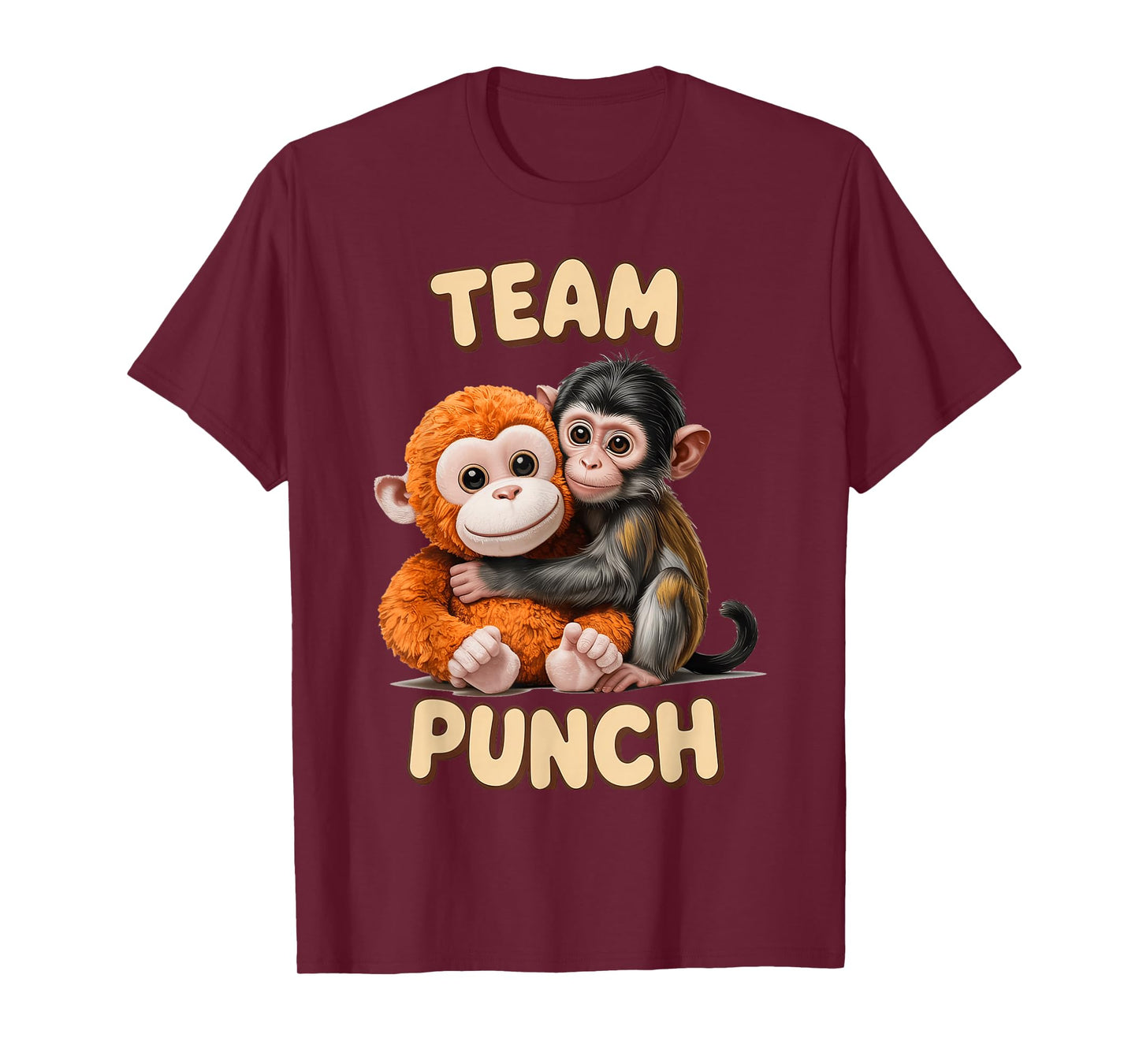Team Punch - Monkey Punch T-Shirt - T-Shirt | Maroon