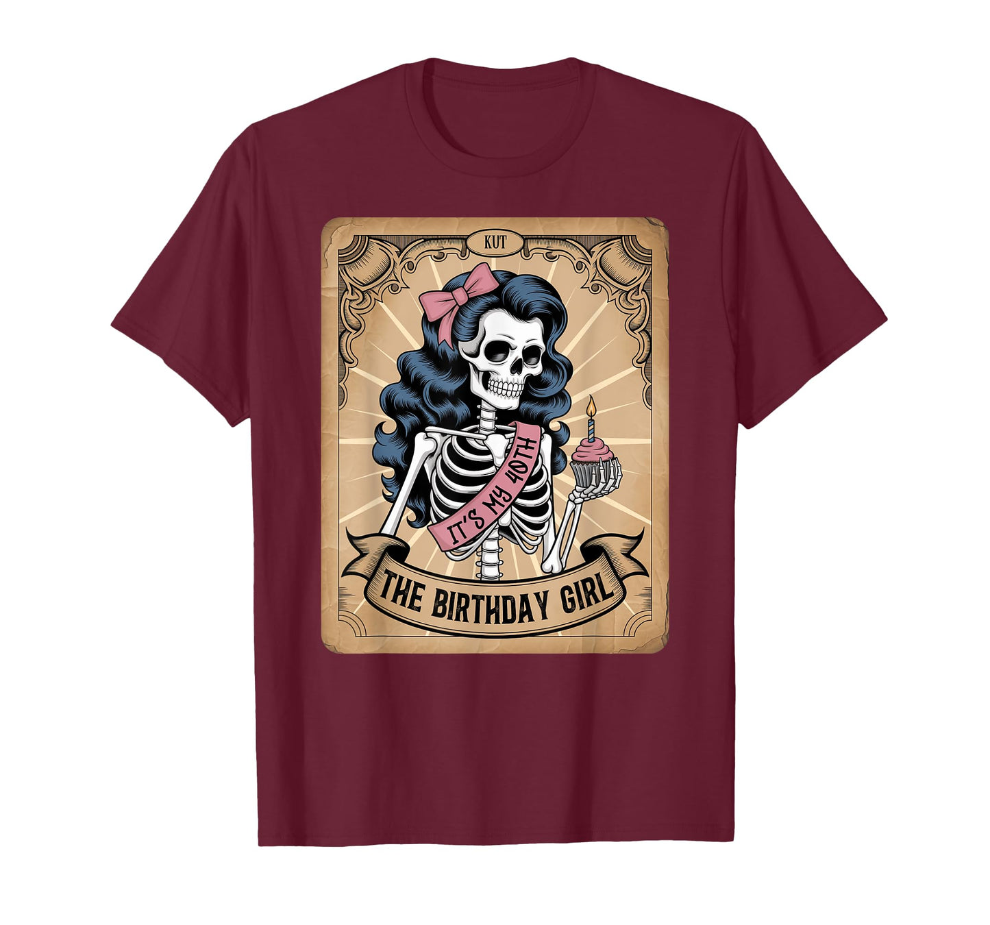 It's My 40th Birthday Tarot Card Funny Skeleton Birthday T-Shirt