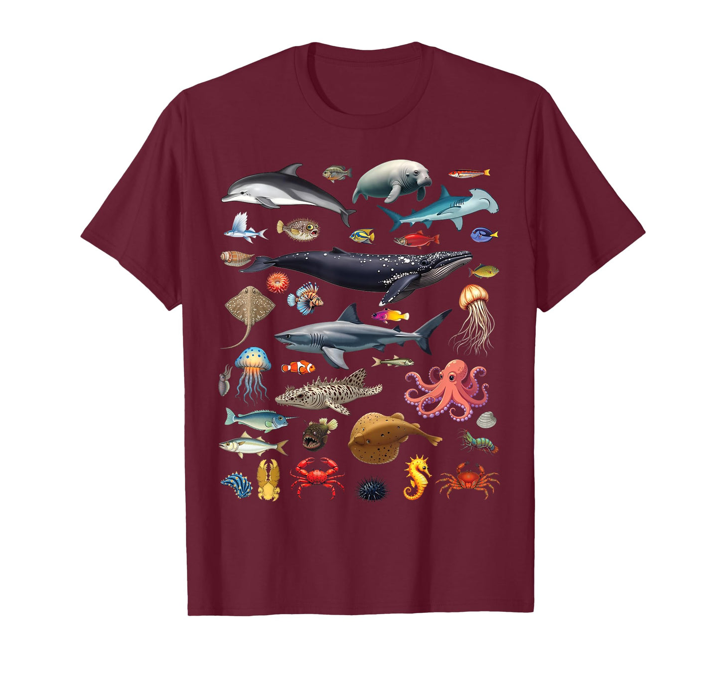 Ocean Creatures Ocean Life Exploration Sea Animals T-Shirt