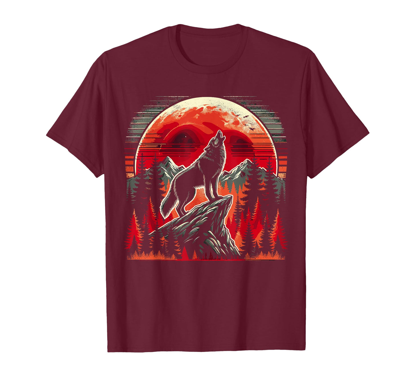 Wolf Graphic Nature Mountains Wildlife T-Shirt