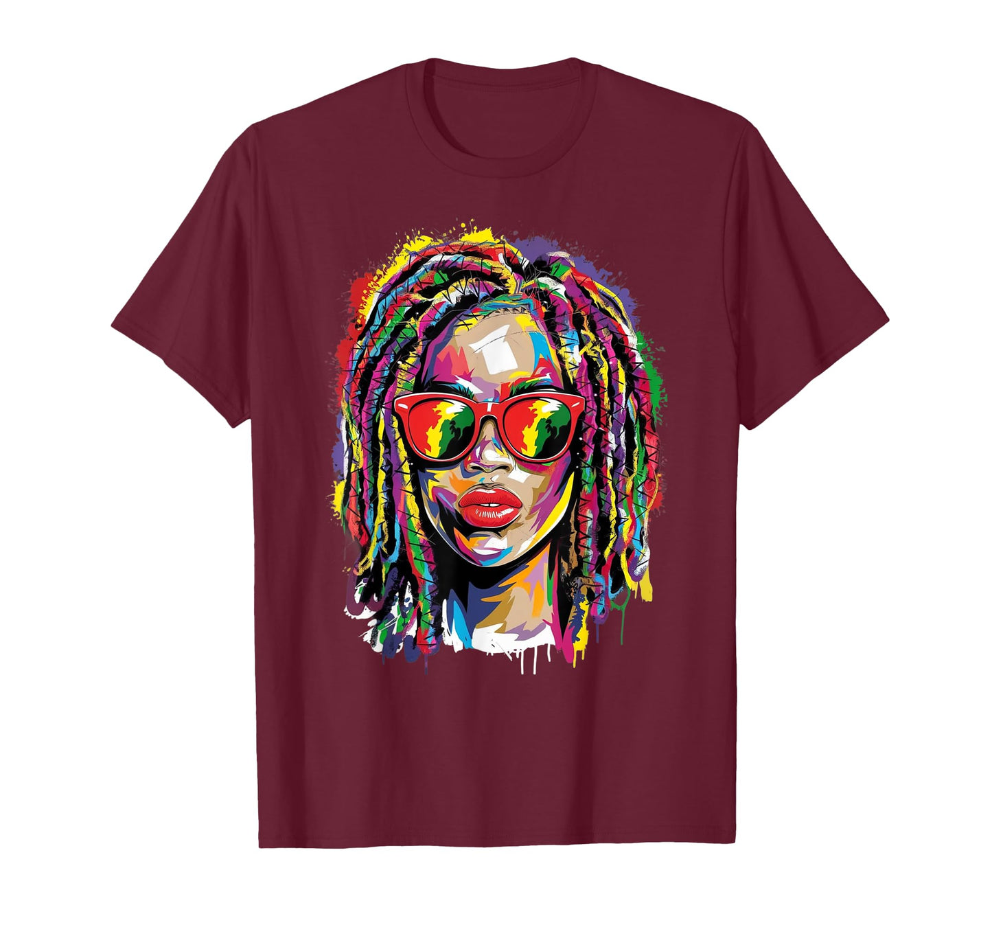 Loc'd and Dope Black History American Afro Girl Motivation T-Shirt
