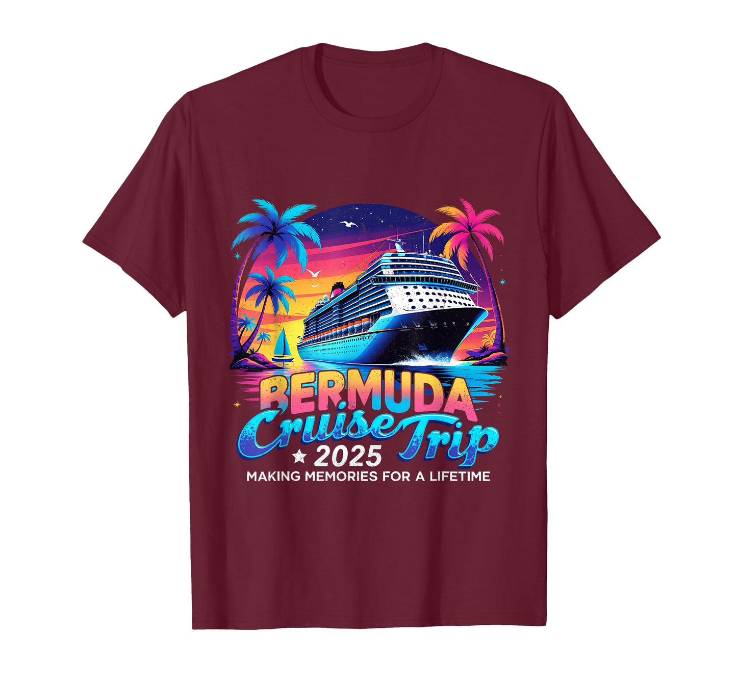 Bermuda Cruise Trip 2025 Sunset Vacation Gift T-Shirt